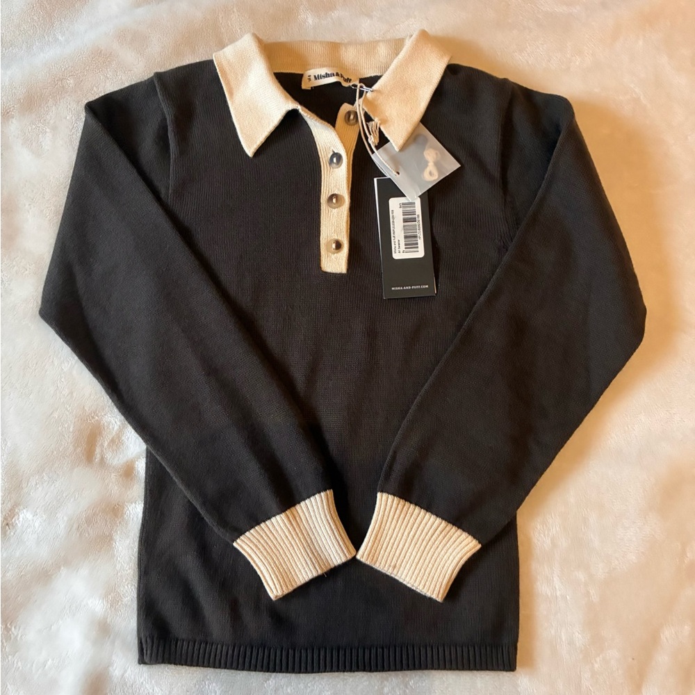 Misha & Puff Ari Sweater in Bark 8Y